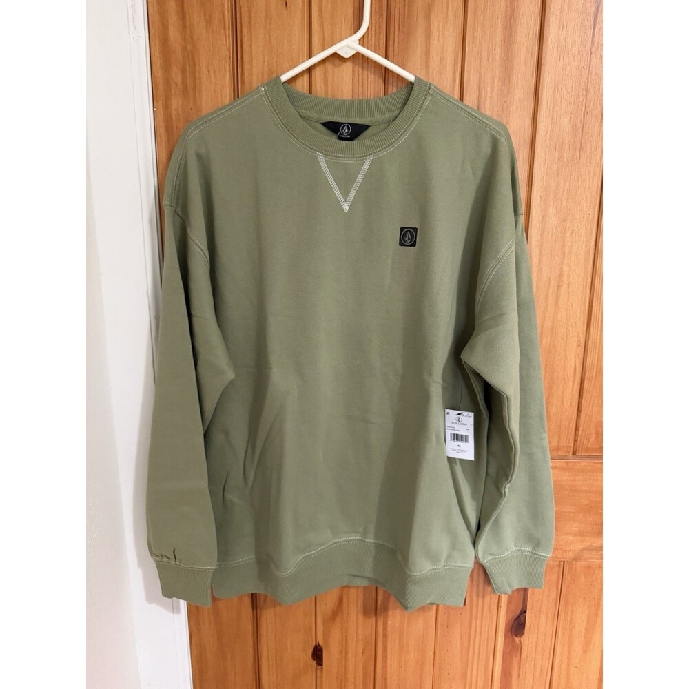 Men’s Volcom Skateeee Crewneck Sweatshirt Pistachio Green Size Medium NWT